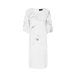 Hand marbled silk tunic white & grey dress Clothing dress Luxury Shoes 