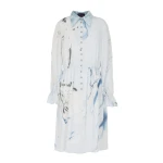 Marbled button up dress Clothing dress Luxury Shoes 