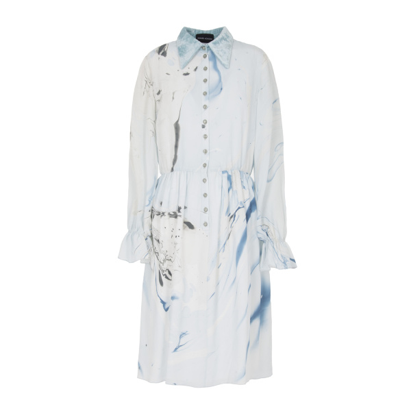 Marbled button up dress Clothing dress Luxury Shoes 