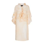 Bow neck marbled in orange dress Clothing dress Luxury Shoes 