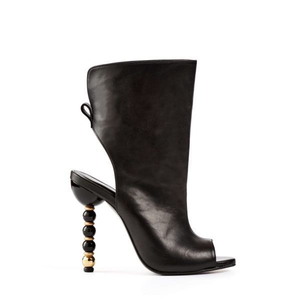 Etty Leon women’s roy black calf leather boots Boots  Luxury Shoes 