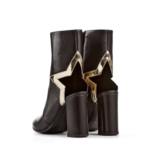 Etty Leon coco women’s block heel star ankle boots Sandals  Luxury Shoes 