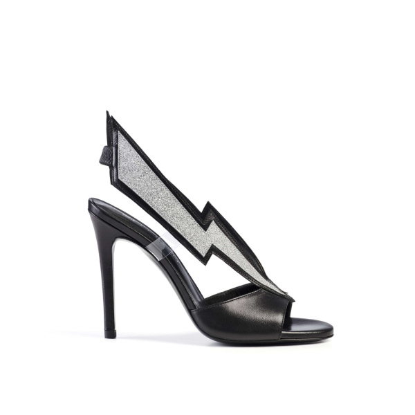 Etty Leon women’s trouble maker silver leather sandal Sandals sandal Luxury Shoes 
