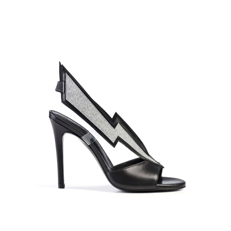 Etty Leon women’s trouble maker silver leather sandal Sandals sandal Luxury Shoes 