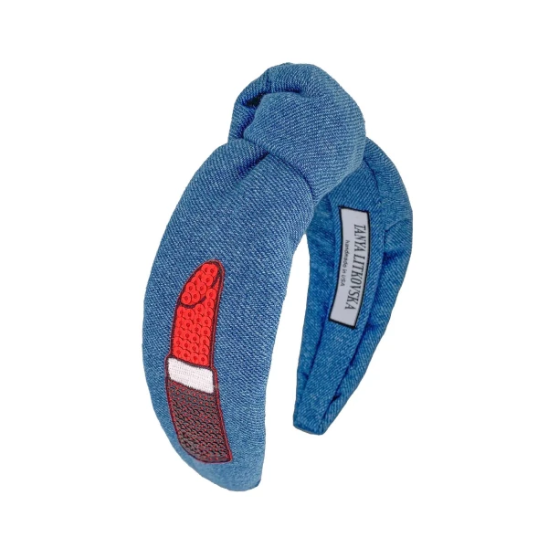 Patch Denim Headband Accessories black velvet headband Luxury Shoes 