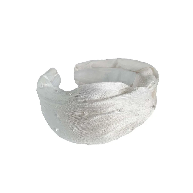 Tanya litkovska Women’s Silk White Turban Headband in Crystals Accessories black velvet headband Luxury Shoes 