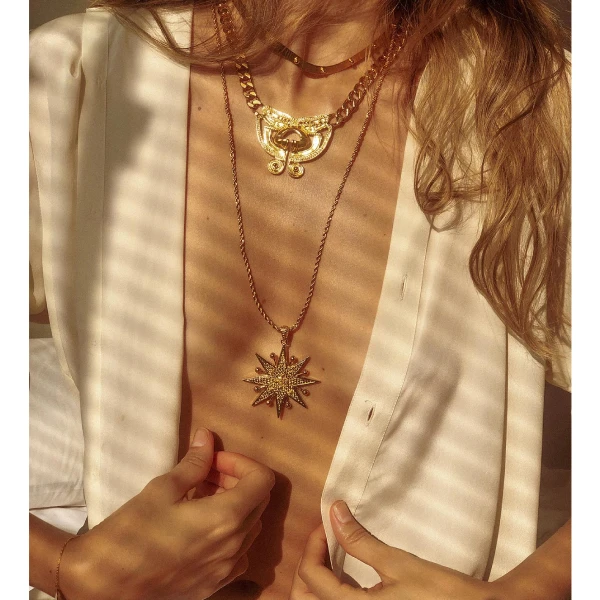 Tayrona Necklace Jewelry gold plated Luxury Shoes 