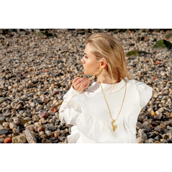 Cristal Party Necklace Jewelry gold plated Luxury Shoes 