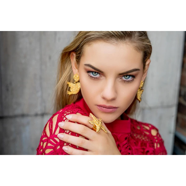 Calamari Ring Jewelry gold plated Luxury Shoes 