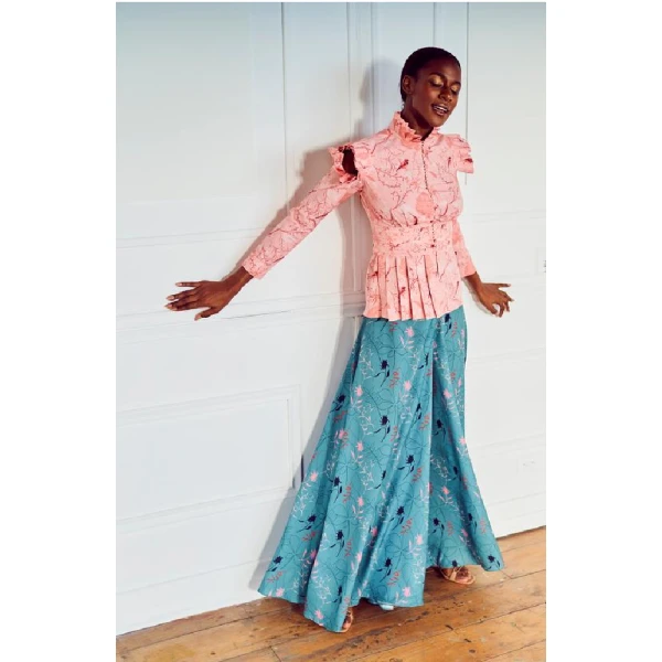 Amorino garnet brown leaves skirt Clothing Colombia Luxury Shoes 