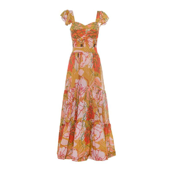 Amorino garnet brown leaves skirt Clothing Colombia Luxury Shoes 