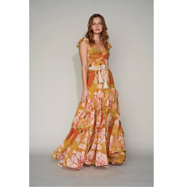 Amorino garnet brown leaves skirt Clothing Colombia Luxury Shoes 