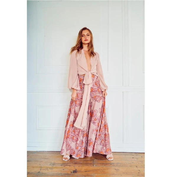 Amorino garnet brown leaves skirt Clothing Colombia Luxury Shoes 