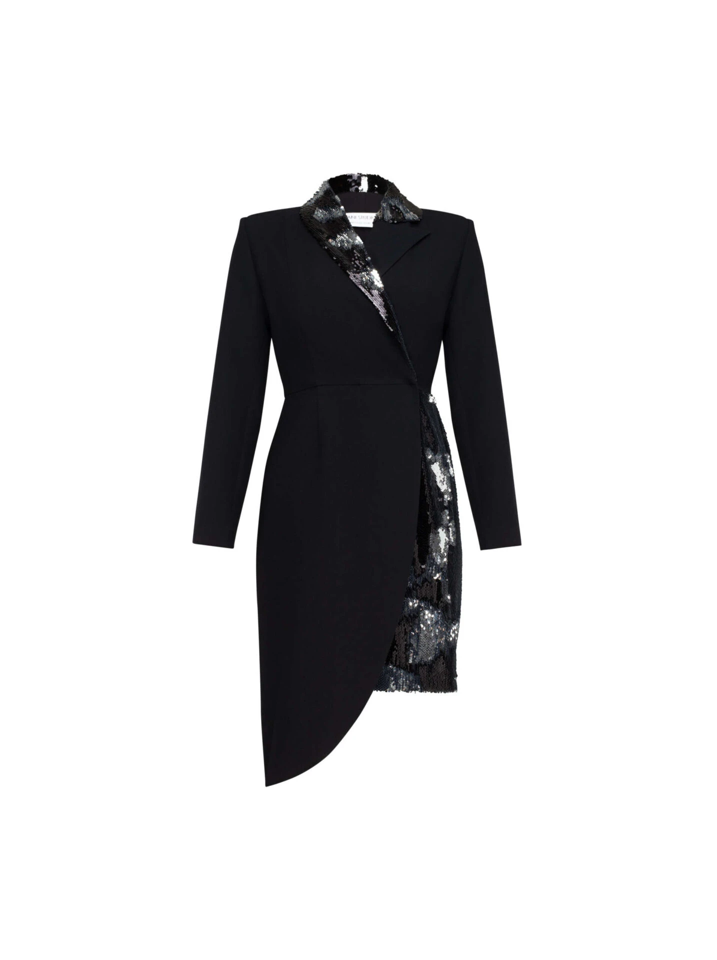 lani2 edited silver sequin tuxedo dress ‘S Black And Silver Sequin Tuxedo Dress Clothing black dress Luxury Shoes