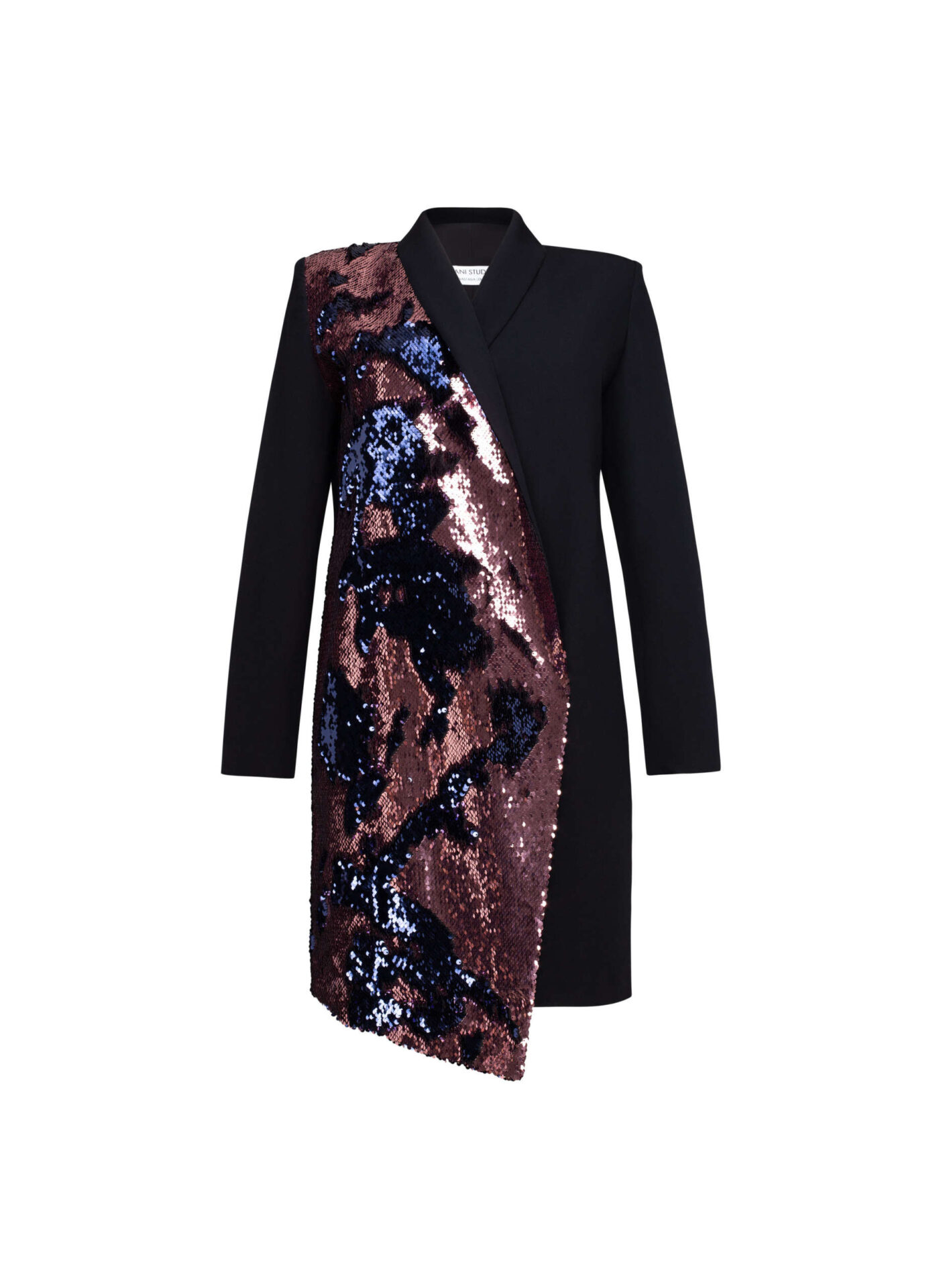 silver sequin tuxedo dress ‘S Violet Pink Sequin Tuxedo Dress Clothing black dress Luxury Shoes 