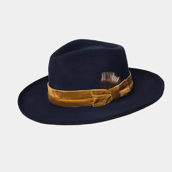 Rustic Hat Velvet  Feathers Men hat Luxury Shoes 
