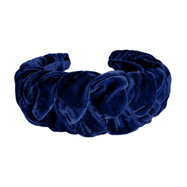 Tanya litkovska Women’s Velvet Headband in Navy Accessories black velvet headband Luxury Shoes 