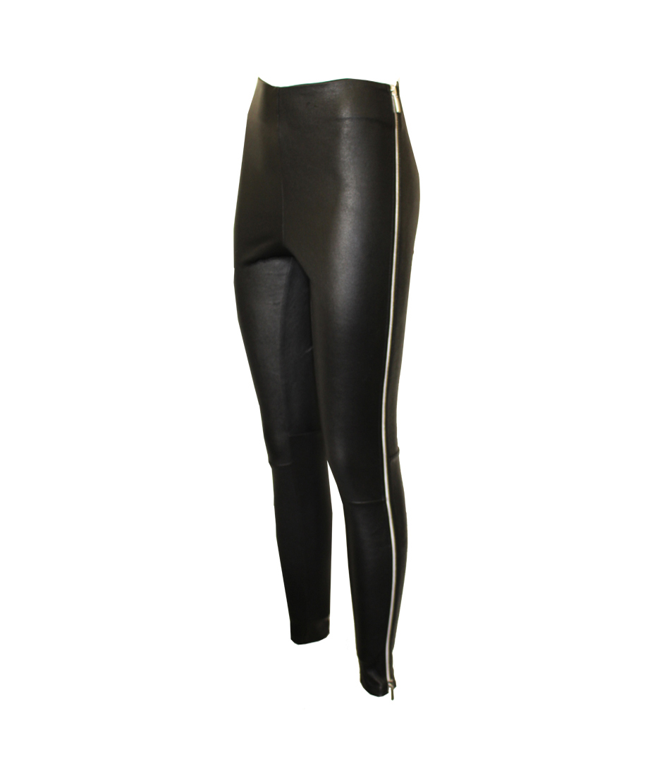 TINA LEATHER ZIP PANTS