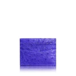Ostrich Leather Indigo Cardholder Accessories Bangkok Bootery Luxury Shoes 