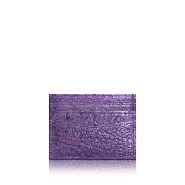 Ostrich Leather Grape Cardholder Accessories Bangkok Bootery Luxury Shoes 