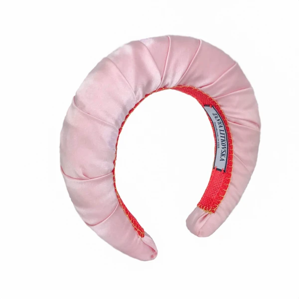 Tanya Litkovska women’s silk guava light pink headband Accessories black velvet headband Luxury Shoes 