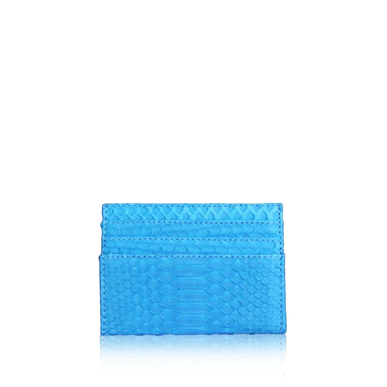Python Leather Azure Cardholder Accessories Bangkok Bootery Luxury Shoes 