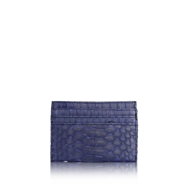 Python Leather Oxford Blue Cardholder Accessories Bangkok Bootery Luxury Shoes 