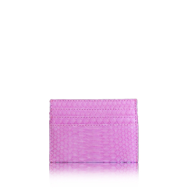 Python Leather Cupid Pink Cardholder Accessories Bangkok Bootery Luxury Shoes 