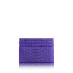 pyhton skin card holder (7) Python Leather Royal Purple Cardholder Accessories Bangkok Bootery Luxury Shoes