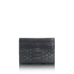 pyhton skin card holder (8) Python Leather Matte Black Cardholder Accessories Bangkok Bootery Luxury Shoes