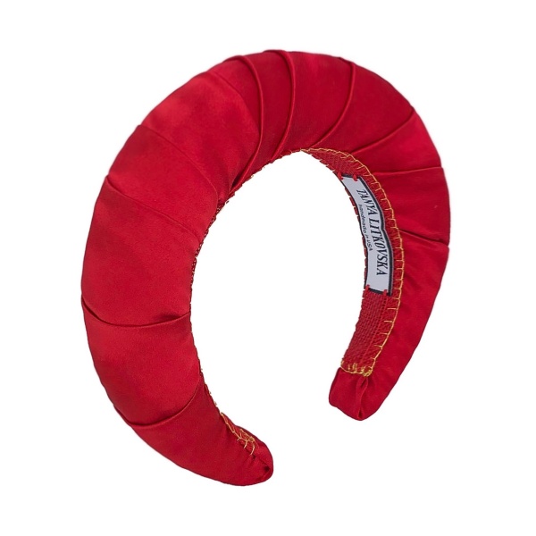 Tanya Litkovska women’s silk pomegranate red headband Accessories black velvet headband Luxury Shoes 