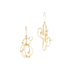Alejandra de Coss women´s sahuaro gold plated earrings Earrings contemporary jewellery Luxury Shoes 