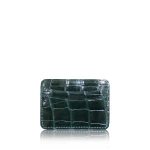 Crocodile Leather Shiny Emerald Cardholder Accessories Bangkok Bootery Luxury Shoes 