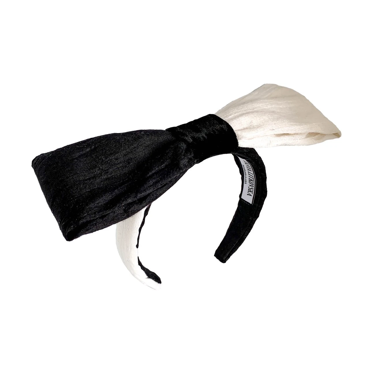 silk-bow-headband-in-black-white-1_1296x Silk Bow Headband | Designer Bow Headbands | Luxury Bow Headband