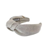 Tanya Litkovska women’s knotted silver headband Accessories black velvet headband Luxury Shoes 