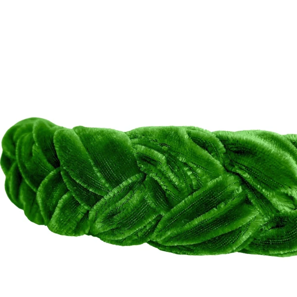 Tanya litkovska Women’s Slim Velvet Headband in Grass Green Accessories black velvet headband Luxury Shoes 