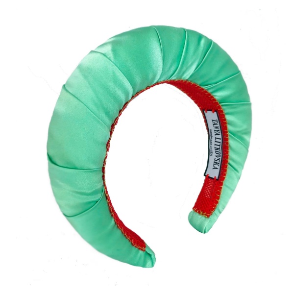 Tanya Litkovska women’s silk peppermint mint headband Accessories black velvet headband Luxury Shoes 