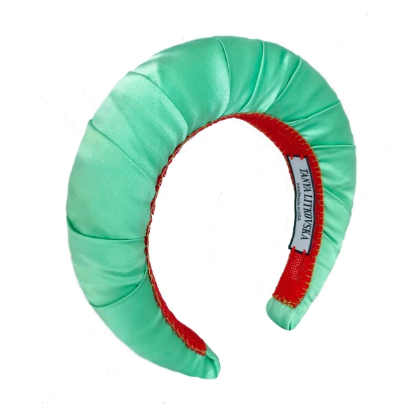 Tanya Litkovska women’s silk peppermint mint headband Accessories black velvet headband Luxury Shoes 