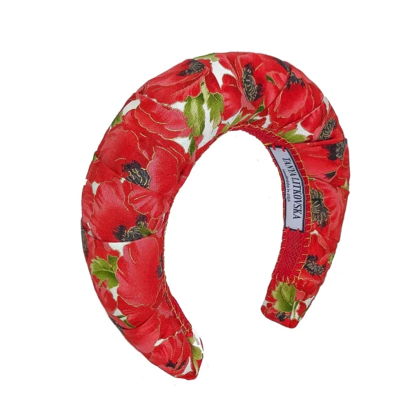 Tanya Litkovska women’s crown poppy red headband Accessories black velvet headband Luxury Shoes 