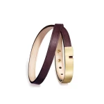 Gun clasp leather bracelet U-Turn Twice Men bracelets Luxury Shoes 