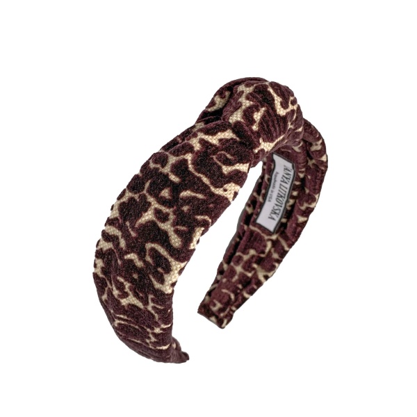 Tanya litkovska Women’s Velvet Headband in Giraffe Brown Accessories black velvet headband Luxury Shoes 