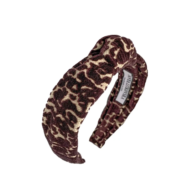 Tanya litkovska Women’s Velvet Headband in Giraffe Brown Accessories black velvet headband Luxury Shoes 