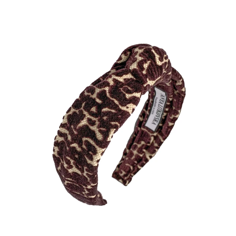 Tanya litkovska Women’s Velvet Headband in Giraffe Brown Accessories black velvet headband Luxury Shoes 