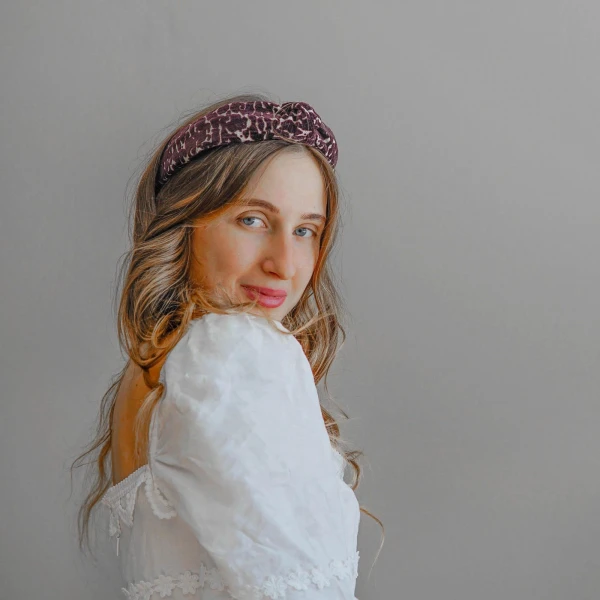 Tanya litkovska Women’s Velvet Headband in Giraffe Brown Accessories black velvet headband Luxury Shoes 