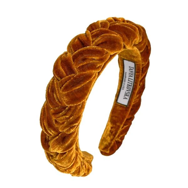 Slim velvet toffee headband Accessories emerging designer Luxury Shoes 