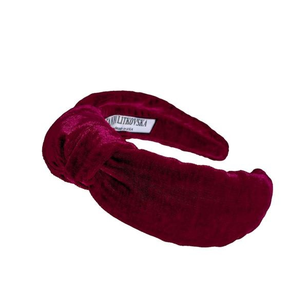 Tanya Litkovska women’s mooseberry velvet knotted headband Accessories black velvet headband Luxury Shoes 