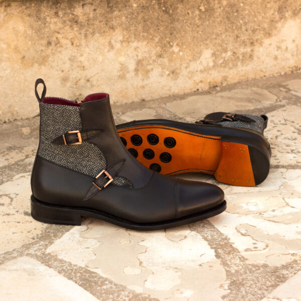  Luxury Handbags by you Goodyear Welted Octavian Buckle Boot, view 4