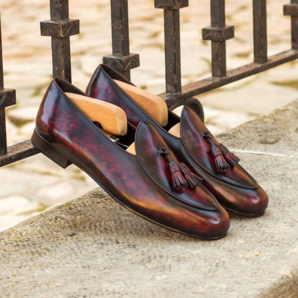  Luxury Handbags by you Hand Made Patina Belgian Slipper Shoe, view 4