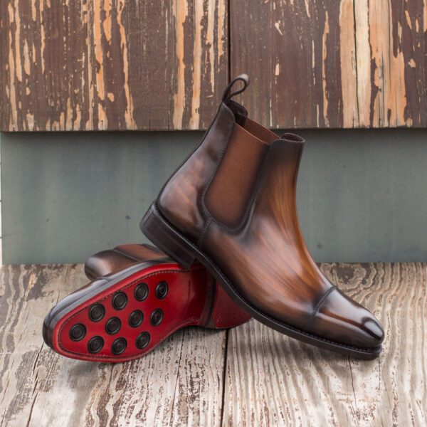  Luxury Handbags by you Hand Made Patina Chelsea Boot Classic Shoe, view 4