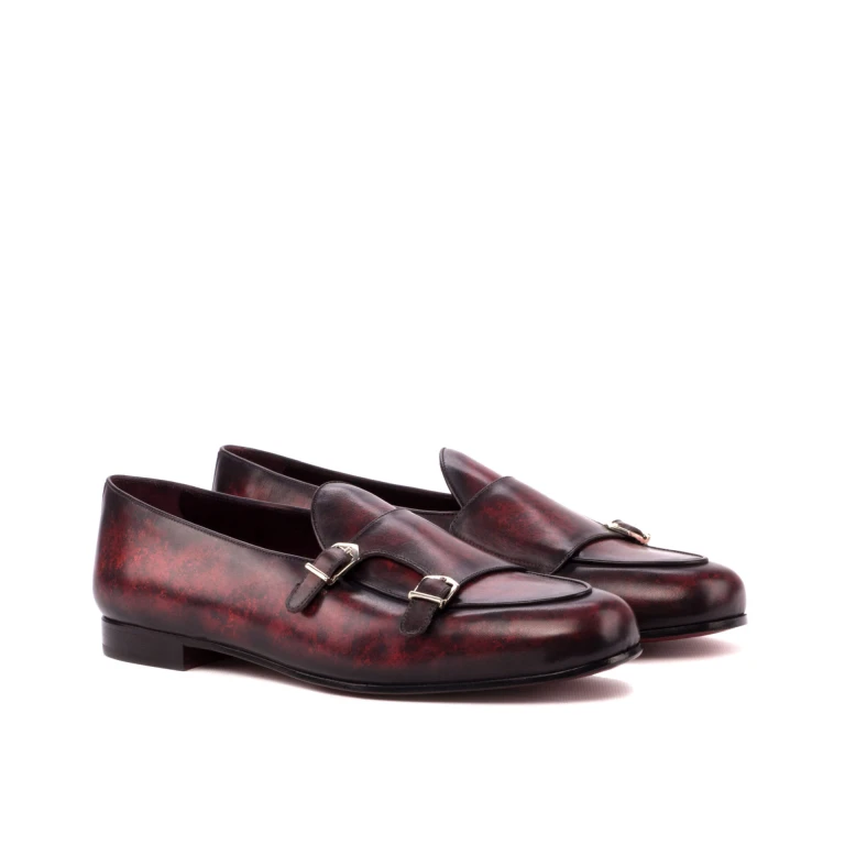Burgundy Monk Slipper Shoe